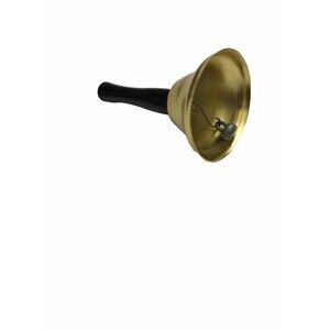 Hand Brass Bell With Wooden Handle One Size